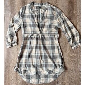 Lululemon Plaid Tunic Top with button sleeves Size‎ S